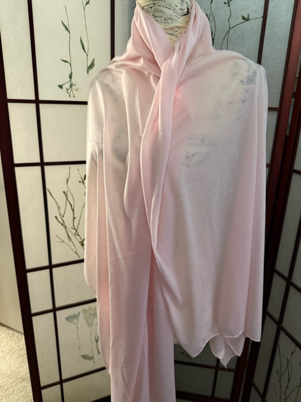 Jenni Light Pink Sheer Wrap Scarf